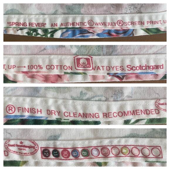 Waverly Spring Fever Cotton Fabric Remnant 59” x 55” Pink Floral Cottage READ - Picture 4 of 10